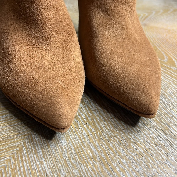 ADRIANNA PAPELL Brown Suede Leather Booties - Picture 3 of 9